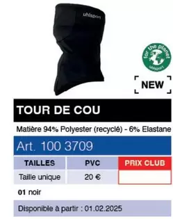 Uhlsport - Tour De Cou offre à 20€ sur uhlsport