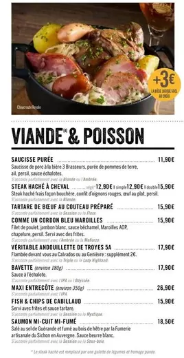 Viande & Poisson offre sur Les 3 brasseurs