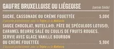 Gaufre Bruxelloise Ou Liégeoise offre sur Les 3 brasseurs