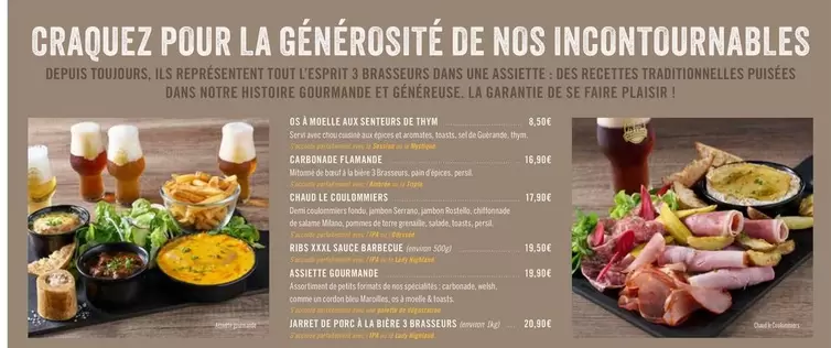 Graquez Pour La Généroisité De Nos Incontournables offre à 8,5€ sur Les 3 brasseurs