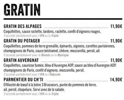 Gratin  offre à 11,9€ sur Les 3 brasseurs