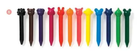 12 Crayons De Cire Animaux offre à 10,99€ sur Oxybul