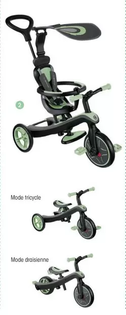 Globber - Tricycle Explorer 4 En 1 Vert Sauge offre à 149,99€ sur Oxybul