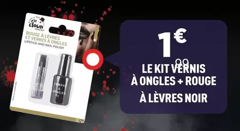 Le Kit Vernis A Ongles + Rouge À Lèvres Noir