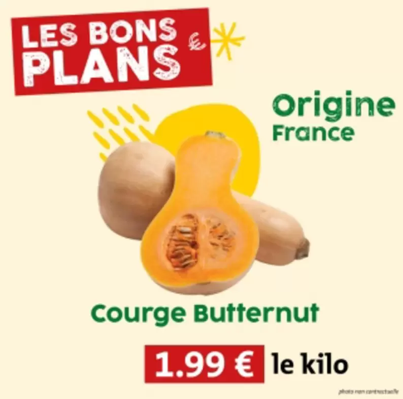 Courge Butternut offre à 1,99€ sur So.bio