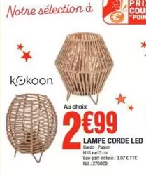 Kokoon - Lampe Corde Led