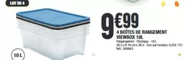 Boîtes De Rangement Viewbox 10l