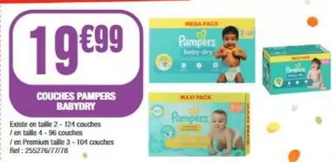 Pampers - Couches Baby Dry