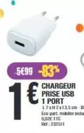 Chargeur Prise Usb 1 Port