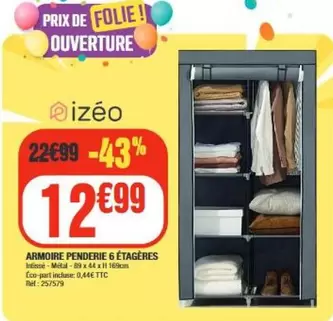 Armoire Penderie 6 Étagères