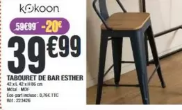 Kokoon - Tabouret De Bar Esther