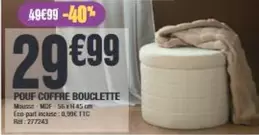 Pouf Coffre Bouclette