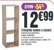 Étagère Kubix 3 Cases