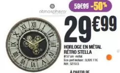 Horloge En Métal Rétro Stella