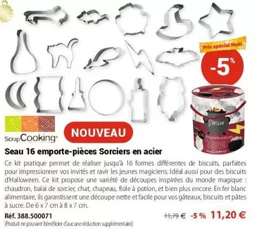 Scrapcooking - Seau 16 Emporte-Pièces Sorciers En Acier offre à 11,2€ sur Mathon