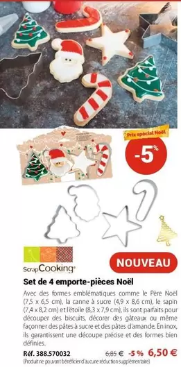 Scrapcooking - Set De 4 Emporte Pieces Noël offre à 6,5€ sur Mathon