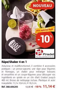 Pradel Excellence - Râpe/Shaker 4 En 1 offre à 11,14€ sur Mathon