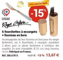 6 Fourchettes À Escargots + Fourreau En Bois offre à 13,67€ sur Mathon