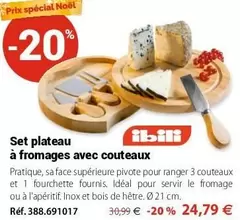 Ibili - Set Plateau À Fromages Avec Couteaux offre à 24,79€ sur Mathon