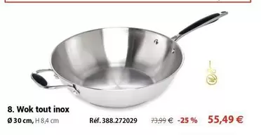 Wok Tout Inox offre à 55,49€ sur Mathon