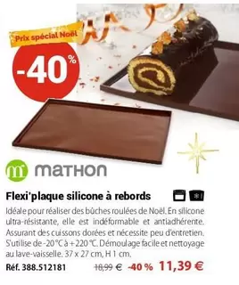 Mathon - Flexi'Plaque Silicone À Rebords offre à 11,39€ sur Mathon