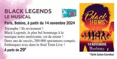 Triomphe - Le Musical Paris, Bobino, À Partir Du 14 Novembre 2024 offre sur Carrefour