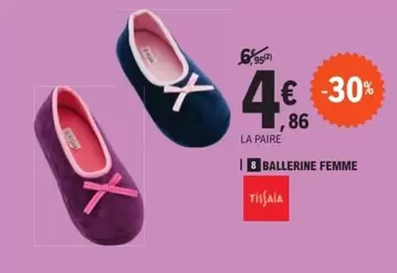 Ballerine Femme offre à 4,86€ sur E.Leclerc