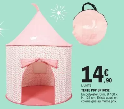 Dim - Tente Pop Up Rose offre à 14,9€ sur E.Leclerc