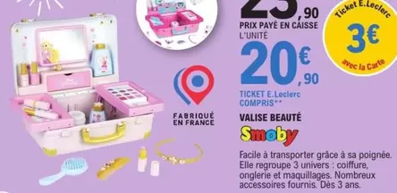 E.Leclerc - Valise Beauté offre à 20,9€ sur E.Leclerc