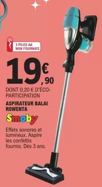 Rowenta - Aspirateur Balai offre à 19,9€ sur E.Leclerc