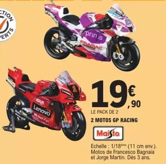 Lenovo - 2 Motos Gp Racing offre à 19,9€ sur E.Leclerc