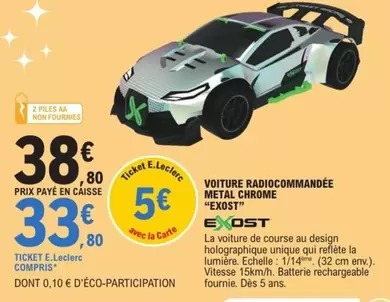 E.Leclerc - Voiture Radiocommandée Metal Chrome offre à 38,8€ sur E.Leclerc