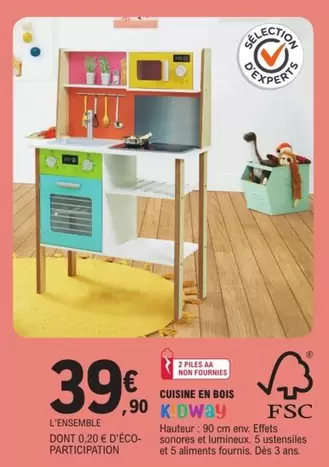 Koow Y Fsc - Cuisine En Bois offre à 39,9€ sur E.Leclerc