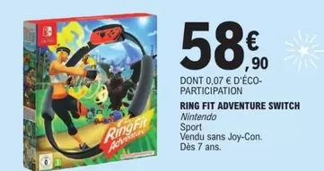 Nintendo - Ring Fit Adventure Switch offre à 58,9€ sur E.Leclerc