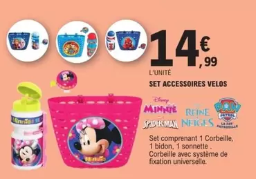 Disney - Set Accessoires Velos offre à 14,99€ sur E.Leclerc