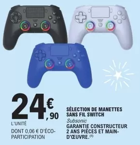 Subsonic - Sélection De Manettes Sans Fil Switch offre à 24,9€ sur E.Leclerc