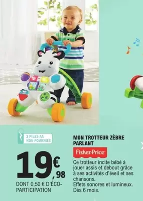 Mon -  Trotteur Zébre Parlant offre à 19,98€ sur E.Leclerc