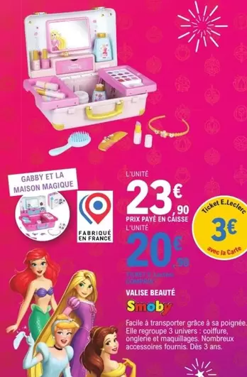 Smoby - Valise Beauté offre à 23,9€ sur E.Leclerc