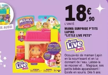 Liquo;s - Mama Surprise P'tits Lapins offre à 18,9€ sur E.Leclerc