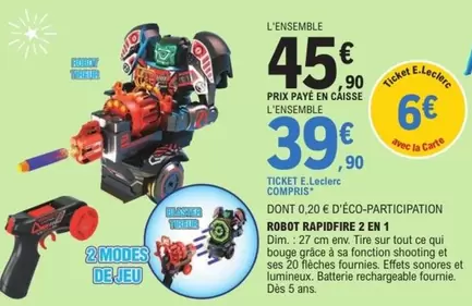 E.Leclerc - Robot Aopspire 2 En 1 offre à 45,9€ sur E.Leclerc