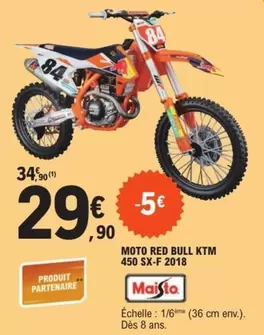 Red bull - Moto Red Bull Ktm 450 Sx-f 2018 offre à 29,9€ sur E.Leclerc