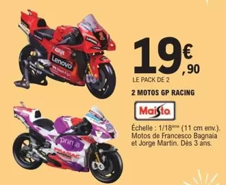 Lenovo - 2 Motos Gp Racing offre à 19,9€ sur E.Leclerc