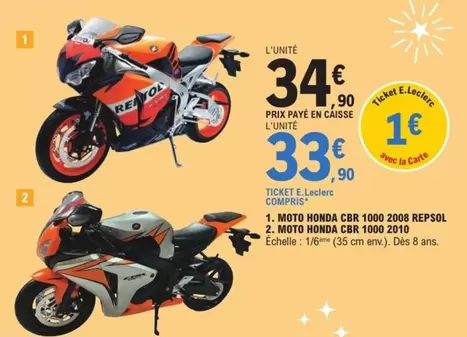 E.Leclerc - Moto Cb 1000 offre à 34,9€ sur E.Leclerc