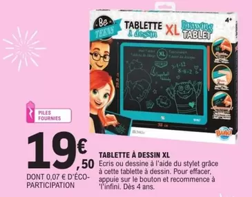 Tablette À Dessin Xl offre à 19,5€ sur E.Leclerc