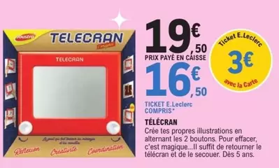 E.Leclerc - Télécran offre à 19,5€ sur E.Leclerc