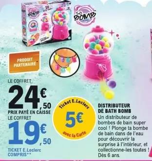 E.Leclerc - Distributeur De Bath Bomb offre à 24,5€ sur E.Leclerc