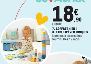 Coffret 4 En 1 8. Table D'eveil Briques offre à 18,9€ sur E.Leclerc