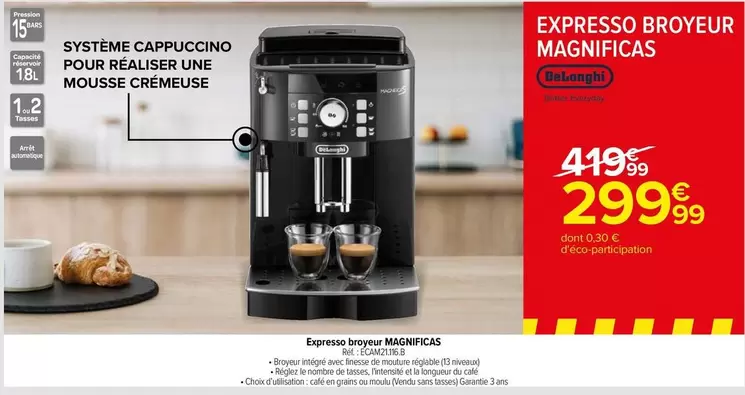 DeLonghi - Expresso Broyeur