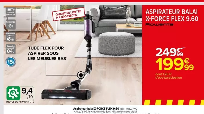 boost - aspirateur balai x-force flex 9.60