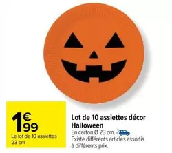 Lot De 10 Assiettes Décor Halloween